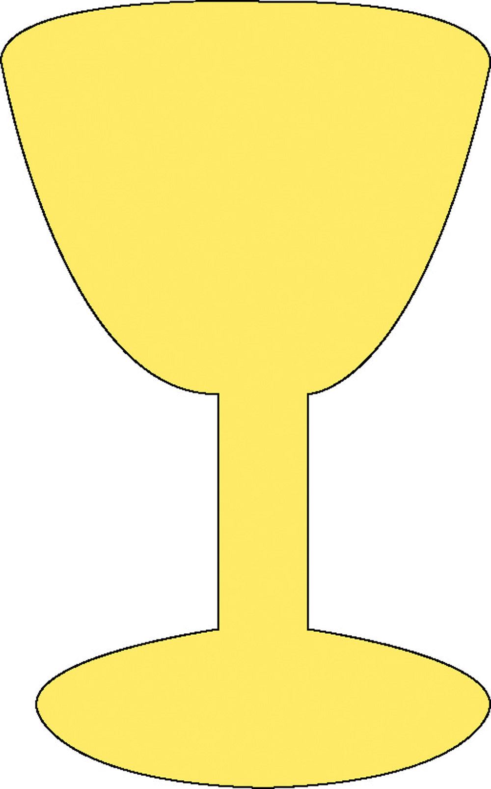 SHAPES ETC. Yellow Sticky Shape Notepad Wine Glass
