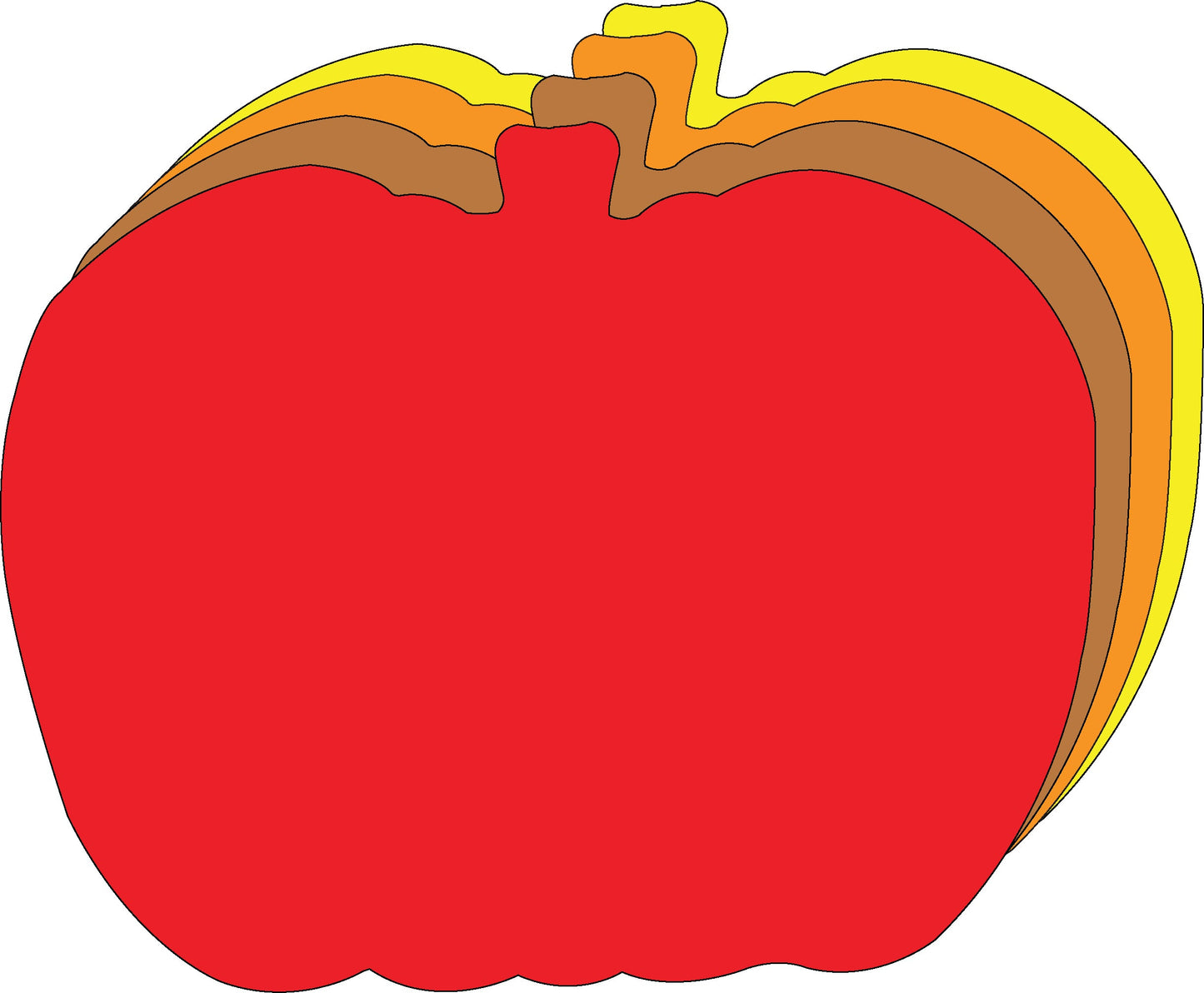 SHAPES ETC. Fall Thanksgiving Pumpkin Assorted Color Super Cut-Outs - 8in x 10in