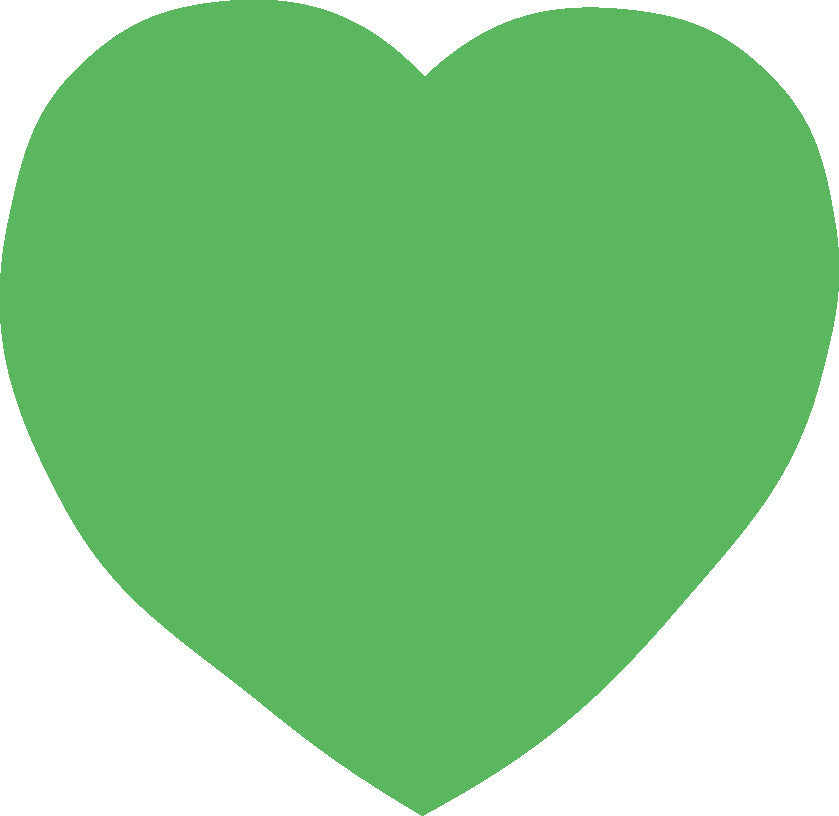 SHAPES ETC. Sticky Shape Notepad - Green Heart