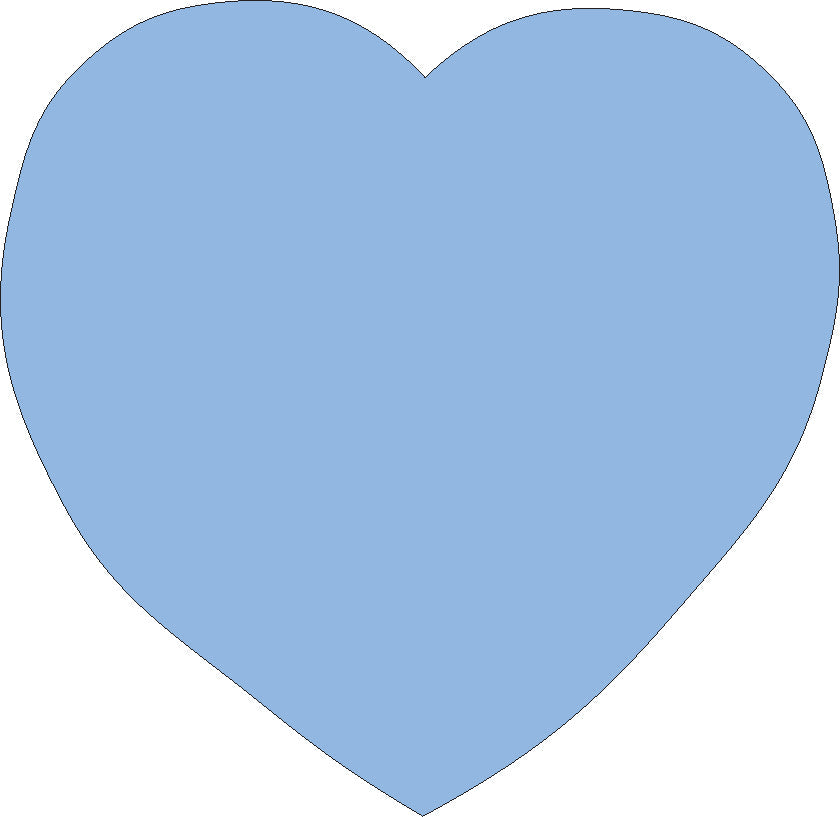 SHAPES ETC. Sticky Shape Notepad - Blue Heart