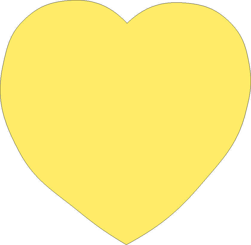 SHAPES ETC. Sticky Shape Notepad - Yellow Heart