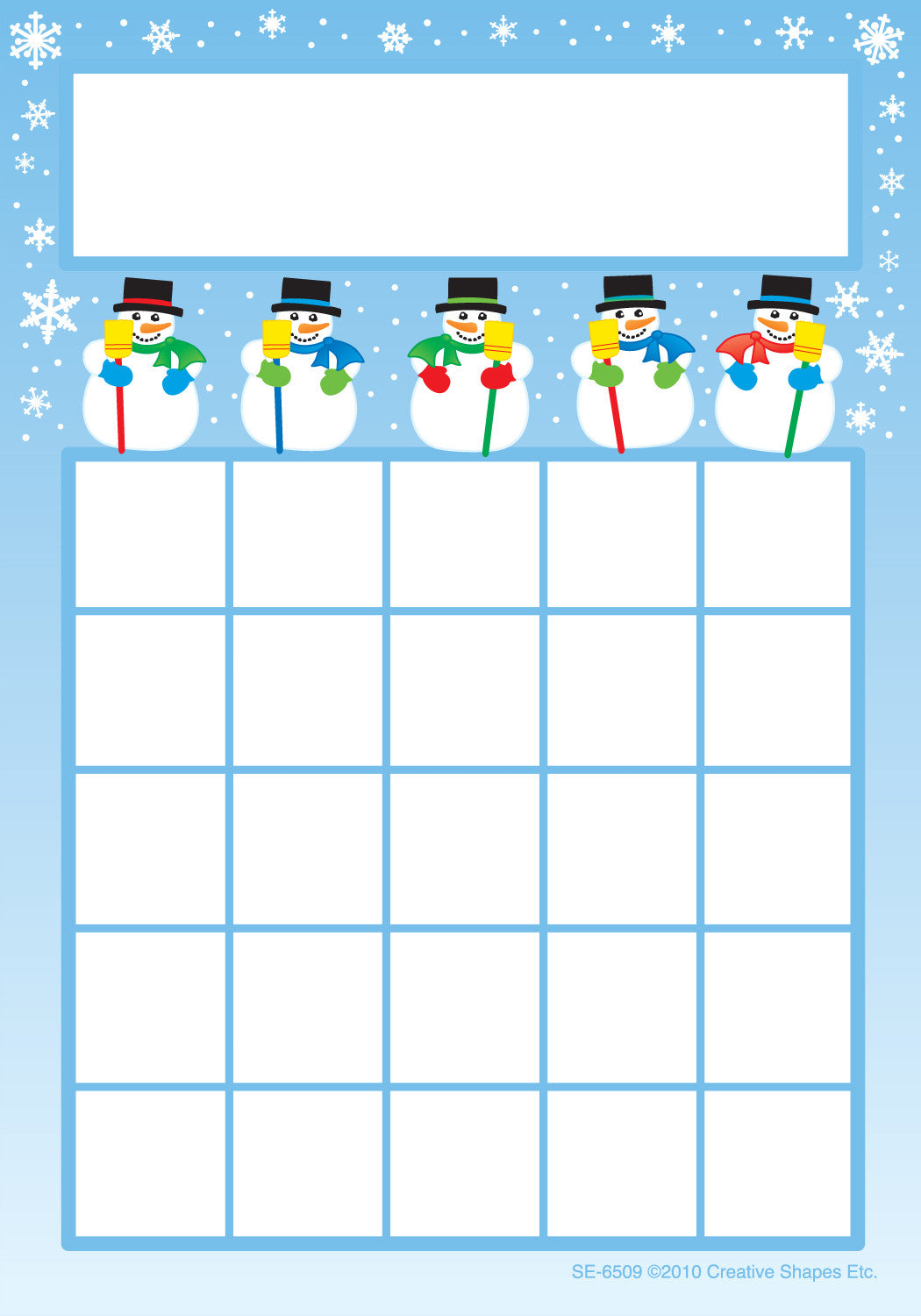 SHAPES ETC. Progress Pads - Snowmen