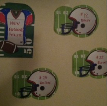 SHAPES ETC. Large Notepad - Football Jersey