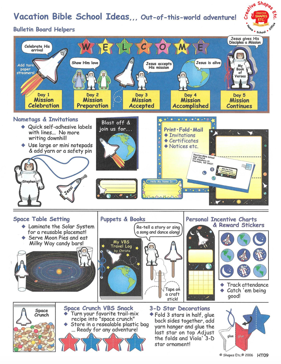 SHAPES ETC. Mini Activity Set - Space
