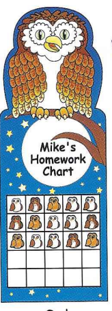 SHAPES ETC. Personal Incentive Chart - Owl