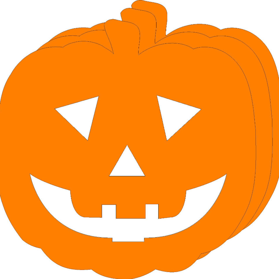 SHAPES ETC. Jack-o-lantern Assorted Colors Creative Cut-Outs- 3”