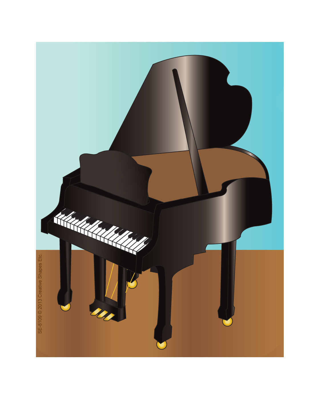 SHAPES ETC. Mini Notepad - Piano