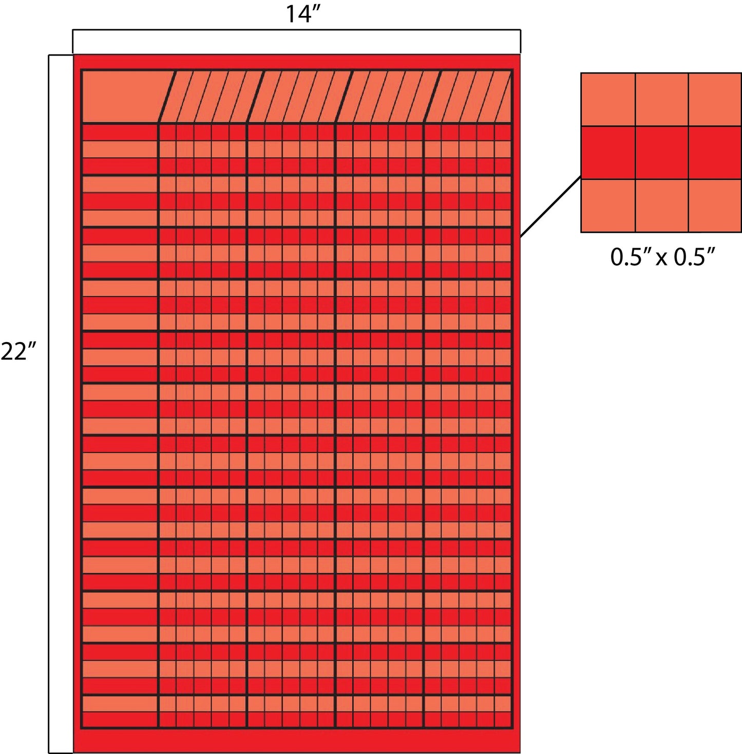 SHAPES ETC. Small Incentive Chart - Red