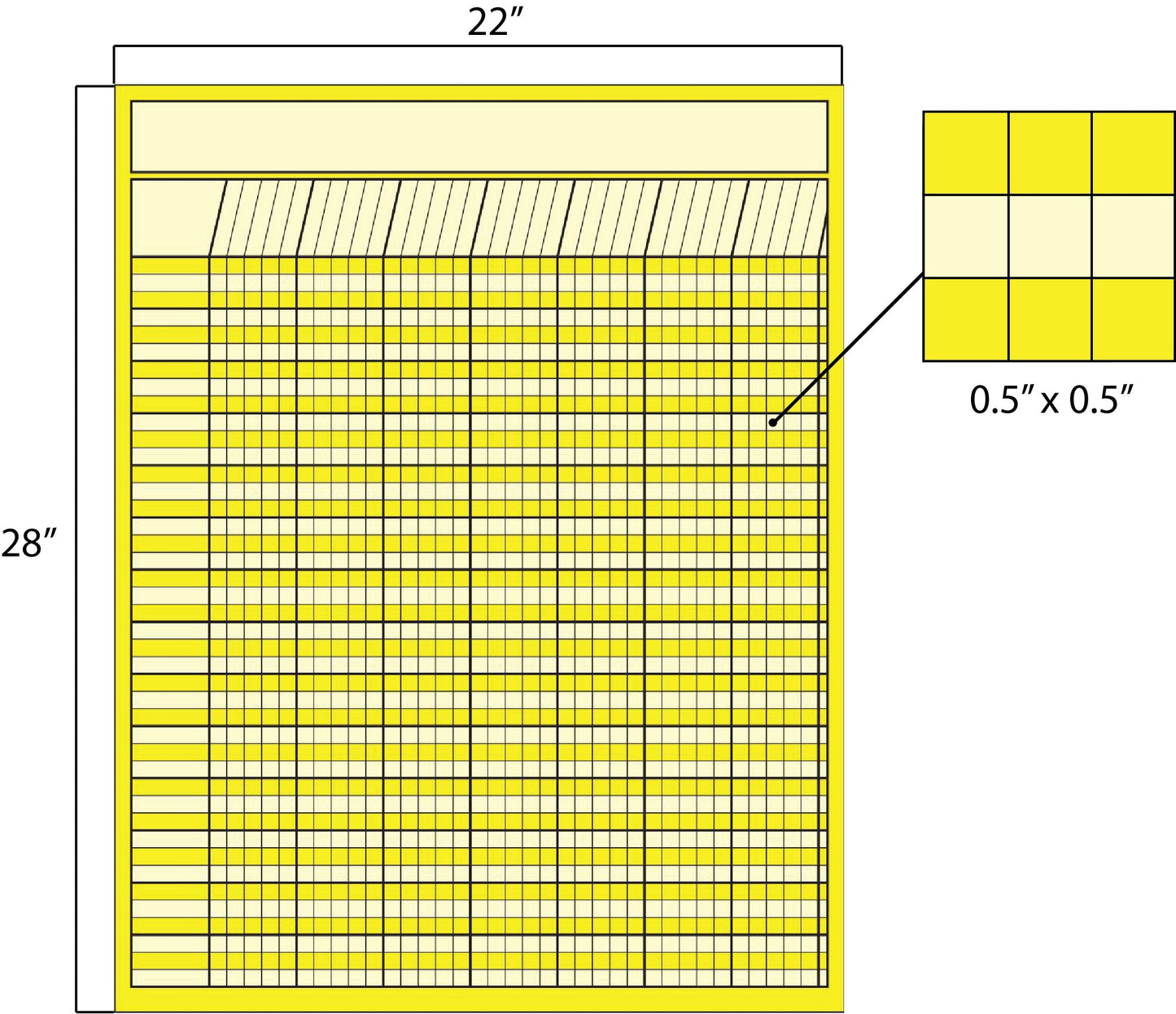 SHAPES ETC. Vertical Chart - Yellow