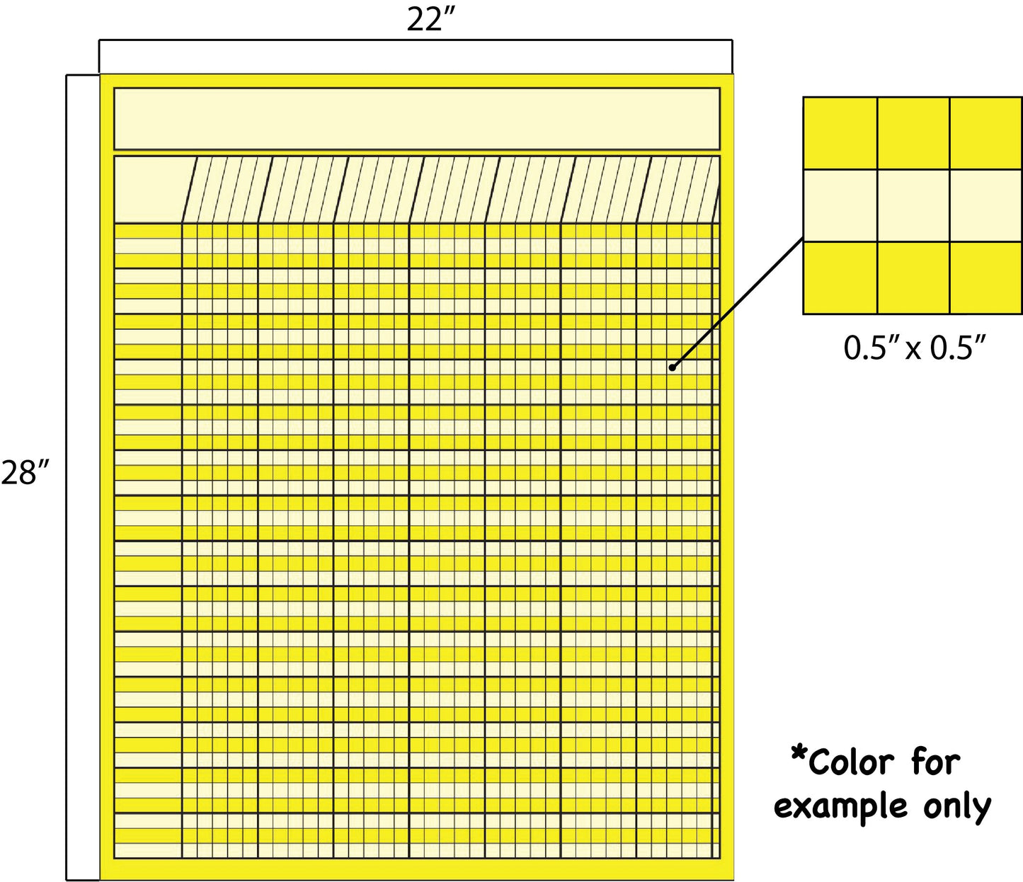 SHAPES ETC. Vertical Chart - Orange
