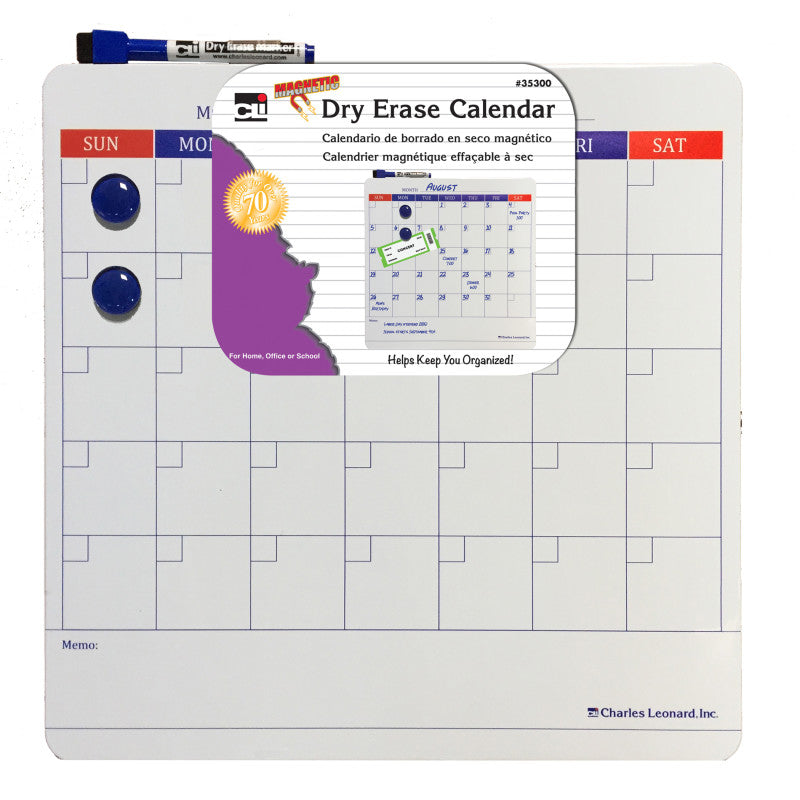 Advantus Magnetic Dry Erase Calendar, 6 Pack (CHL 35300ST)