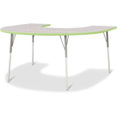 Jonti-Craft Berries Horseshoe Adjustable Height Activity Table, 66" x 60", Color and Size Variants (6445JC)