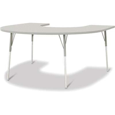 Jonti-Craft Berries Horseshoe Adjustable Height Activity Table, 66" x 60", Color and Size Variants (6445JC)