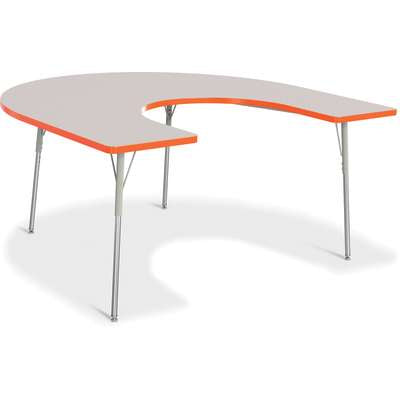 Jonti-Craft Berries Horseshoe Adjustable Height Activity Table, 66" x 60", Color and Size Variants (6445JC)