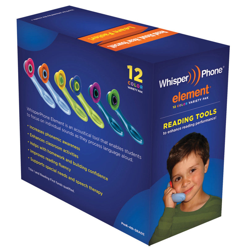 Harebrain Inc Whisperphone Variety Pack of 12, 2 Each of 6 Colors (HB-WPEVP12)