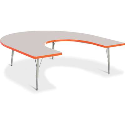 Jonti-Craft Berries Horseshoe Adjustable Height Activity Table, 66" x 60", Color and Size Variants (6445JC)