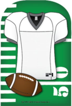 SHAPES ETC. Large Notepad - Football Jersey