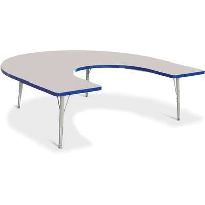 Jonti-Craft Berries Horseshoe Adjustable Height Activity Table, 66" x 60", Color and Size Variants (6445JC)