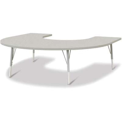 Jonti-Craft Berries Horseshoe Adjustable Height Activity Table, 66" x 60", Color and Size Variants (6445JC)