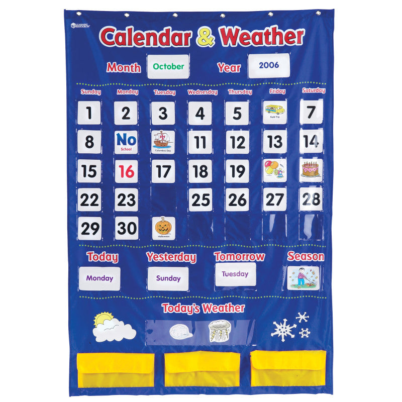 Learning Resources Calendar and Weather Pocket Chart (LER 2418)