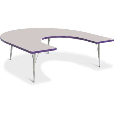 Jonti-Craft Berries Horseshoe Adjustable Height Activity Table, 66" x 60", Color and Size Variants (6445JC)