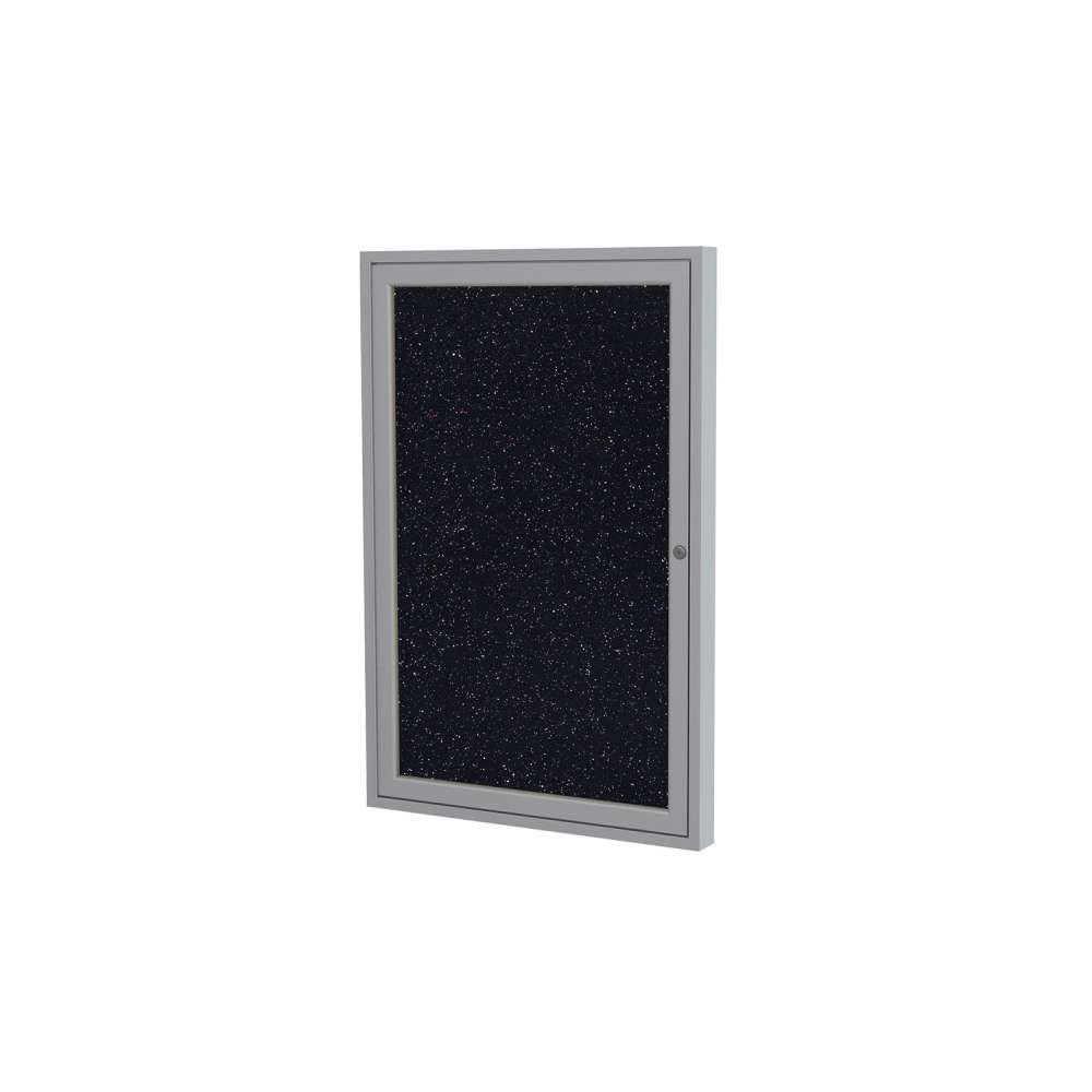 Ghent Enclosed Bulletin Boards, Recycled Rubber, 1 Door