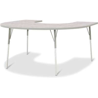 Jonti-Craft Berries Horseshoe Adjustable Height Activity Table, 66" x 60", Color and Size Variants (6445JC)