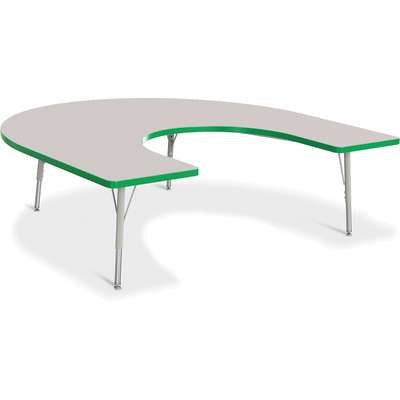 Jonti-Craft Berries Horseshoe Adjustable Height Activity Table, 66" x 60", Color and Size Variants (6445JC)