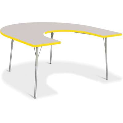 Jonti-Craft Berries Horseshoe Adjustable Height Activity Table, 66" x 60", Color and Size Variants (6445JC)