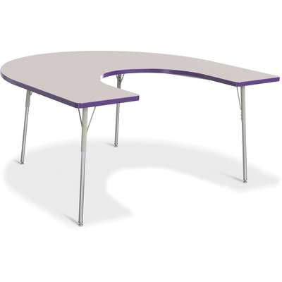 Jonti-Craft Berries Horseshoe Adjustable Height Activity Table, 66" x 60", Color and Size Variants (6445JC)