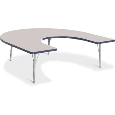 Jonti-Craft Berries Horseshoe Adjustable Height Activity Table, 66" x 60", Color and Size Variants (6445JC)
