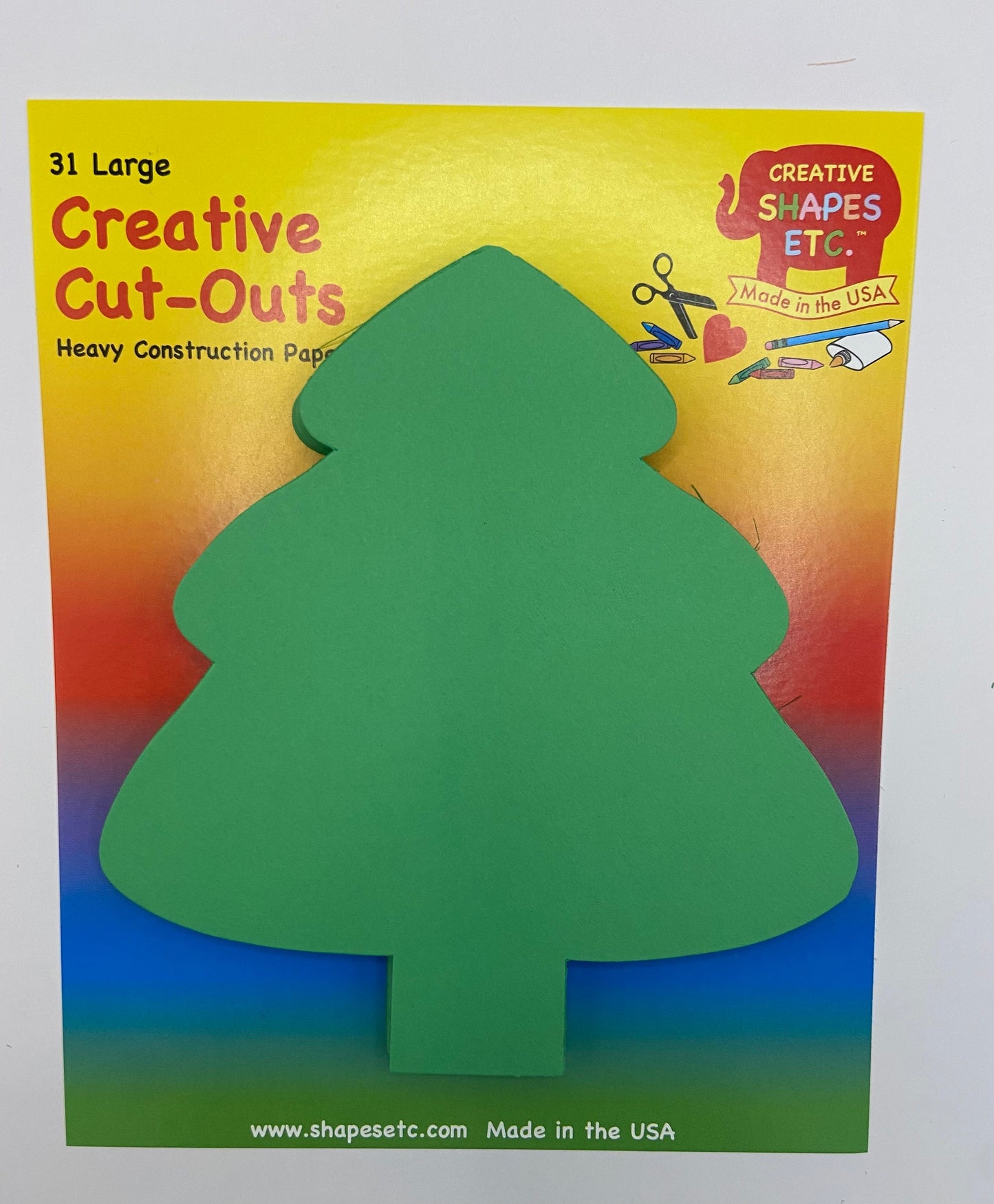 SHAPES ETC. Large Single Color Cut-Out - Evergreen