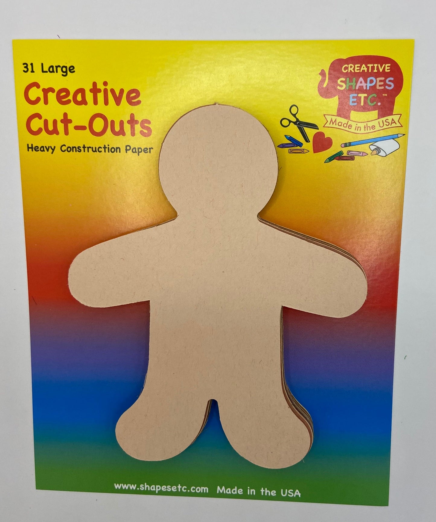 SHAPES ETC. Person Multicultural Creative Cut-Outs- 5.5”