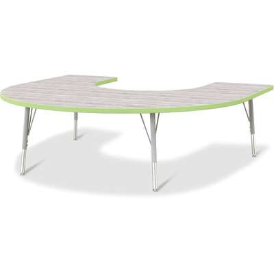 Jonti-Craft Berries Horseshoe Adjustable Height Activity Table, 66" x 60", Color and Size Variants (6445JC)
