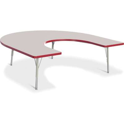 Jonti-Craft Berries Horseshoe Adjustable Height Activity Table, 66" x 60", Color and Size Variants (6445JC)