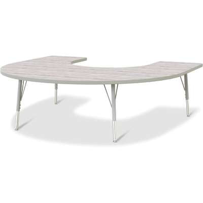 Jonti-Craft Berries Horseshoe Adjustable Height Activity Table, 66" x 60", Color and Size Variants (6445JC)
