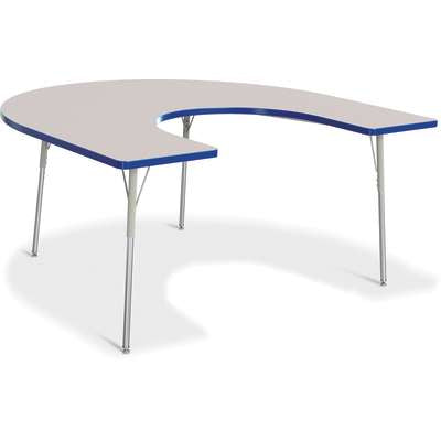 Jonti-Craft Berries Horseshoe Adjustable Height Activity Table, 66" x 60", Color and Size Variants (6445JC)