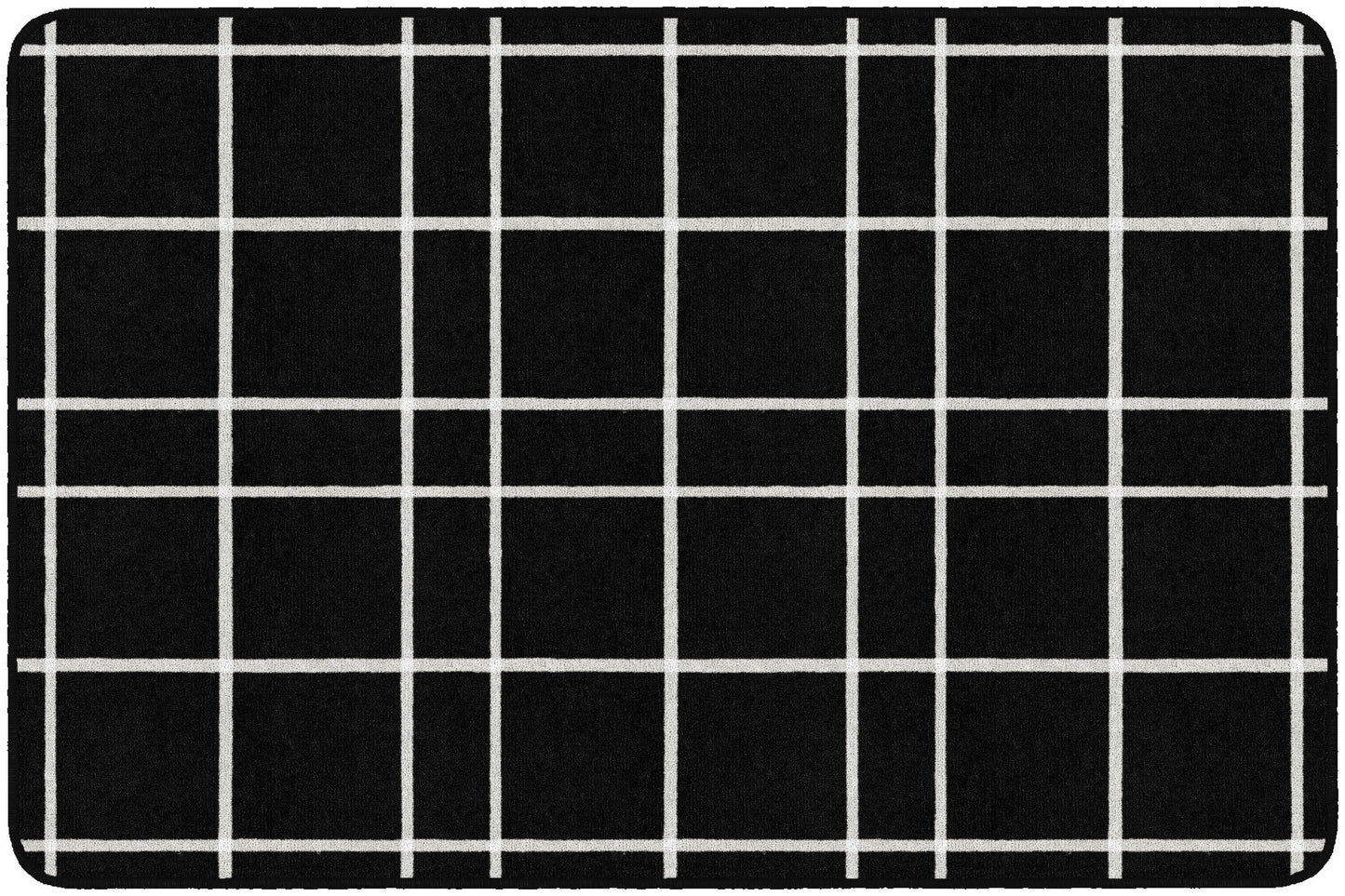 Flagship Check Rug, Black