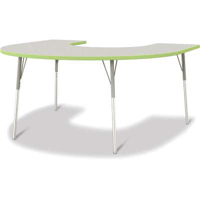 Jonti-Craft Berries Horseshoe Adjustable Height Activity Table, 66" x 60", Color and Size Variants (6445JC)