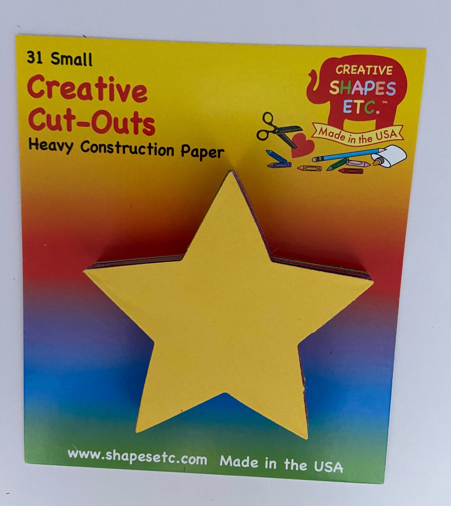 SHAPES ETC. Small Assorted Cut-Out - Star