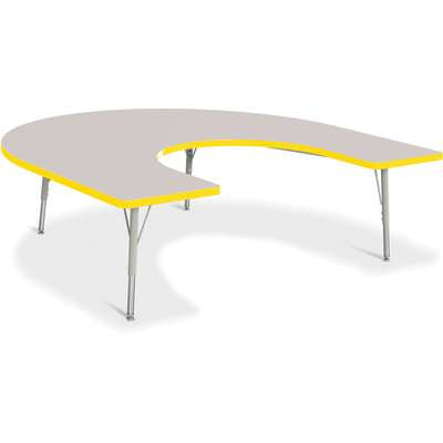 Jonti-Craft Berries Horseshoe Adjustable Height Activity Table, 66" x 60", Color and Size Variants (6445JC)