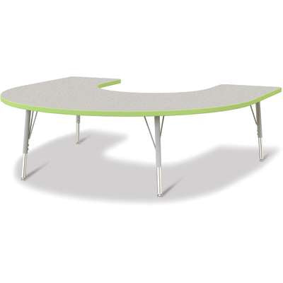 Jonti-Craft Berries Horseshoe Adjustable Height Activity Table, 66" x 60", Color and Size Variants (6445JC)