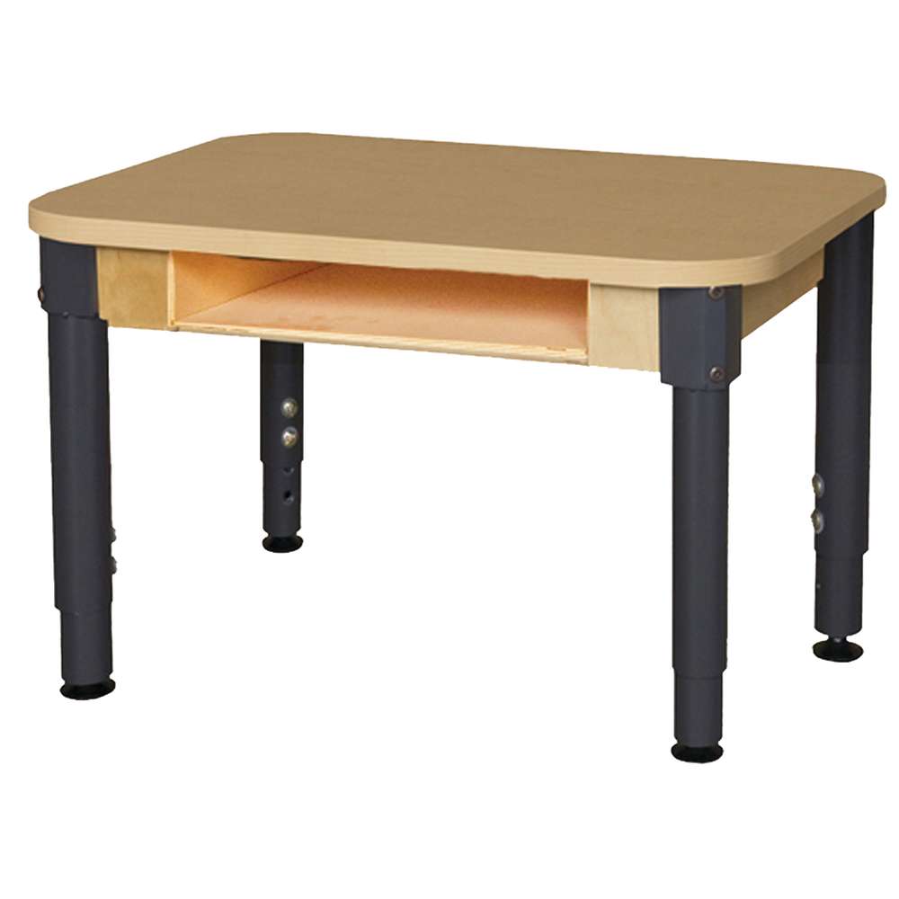 Wood Designs Hardwood Student Desk without Casters, 24" x 18", Height Variants