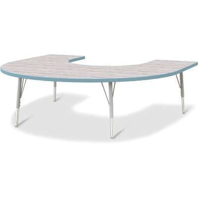 Jonti-Craft Berries Horseshoe Adjustable Height Activity Table, 66" x 60", Color and Size Variants (6445JC)