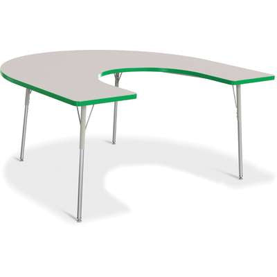 Jonti-Craft Berries Horseshoe Adjustable Height Activity Table, 66" x 60", Color and Size Variants (6445JC)