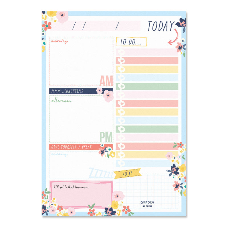 Pukka Pads Daily Planner Pad, Ditzy Floral, 6 Count (PUK9207CD)