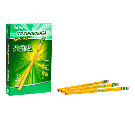 Dixon My First Ticonderoga Pencil with Eraser, 36 Count (DIXX33336)