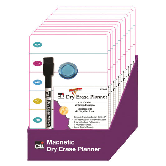 Advantus Mini Magnetic Planning Dry Erase Board, 12 Pack (CHL 35606ST)