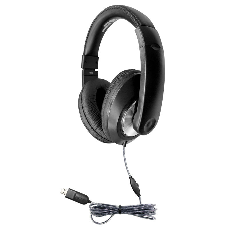 Hamilton Electronics Headphone with Volume Control USB Plug (HECST1BKU)