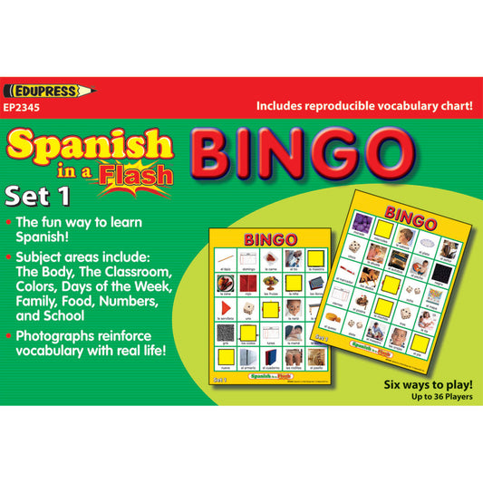 Teacher Created Resources Spanish in a Flash Bingo, Set 1 (EP 2345)